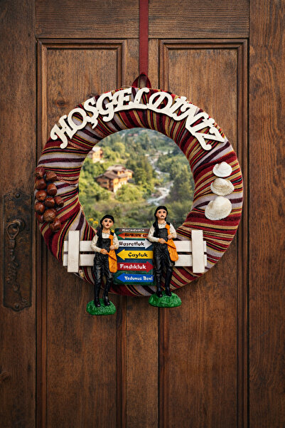 seymenbıçakçılık Handmade Black Sea Themed Door Ornament – Decorative Door Wr...