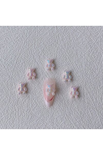 Pink Nails 3D Bear Set Creamy Opal