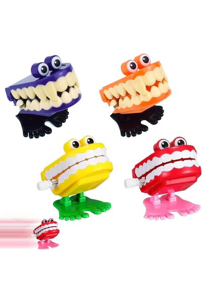 Generic 4 Pieces of Funny Jumping Teeth Toys for Kids