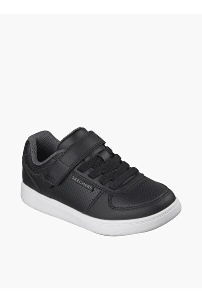 SKECHERS Kids QUICK STREET LITE Hook & Loop Sneakers- 418032L-BKW-CP