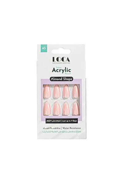 loça Loca Acrylic Nails A5-Almond Shape pink french