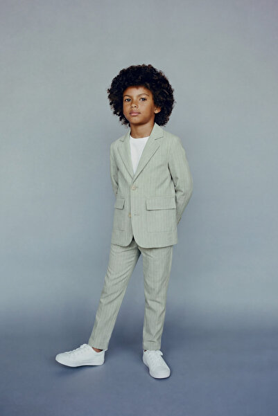 Magu Boys' Green Jacket and Pants Set Including T-Shirt