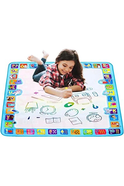 Soofam سجادة رسم مائية سحرية كبيرة 100 × 100 سم للأطفال