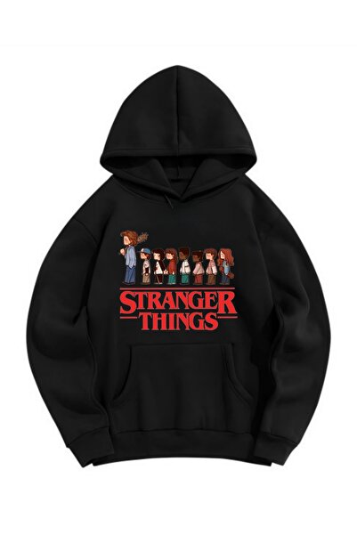 donamod Unisex Oversized Stranger Things Printed Sweatshirt