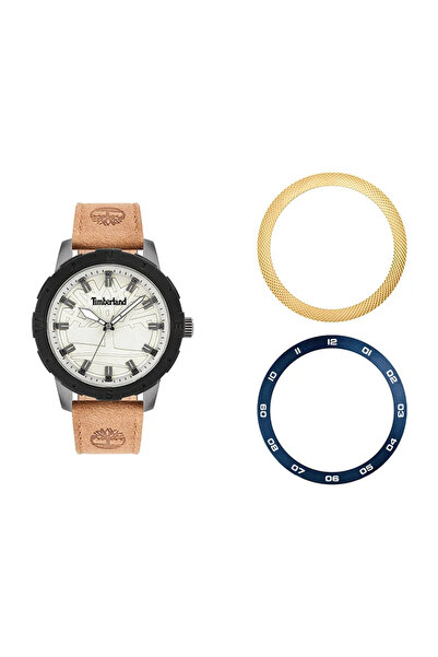 Timberland طقم ساعة يد جلدية تناظرية