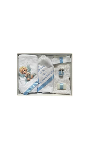 Flashmarket Trusou botez cu baby ingeras, imprimat, 6 piese, FLSH