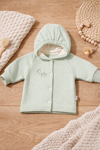 Superbaby Μπουφάν για μωρά με κουκούλα και κουμπιά, μαλακό υλικό, χρώμα βερνι...