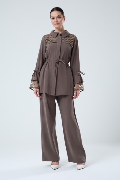 Jupe Kadın Manşet File Detaylı Takım 8600