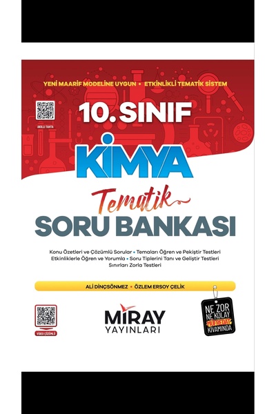 Miray Yayınları 2026 MİRAY 10.SINIF KİMYA KONU ÖZETLİ SORU BANKASI YENİ MAARİ...