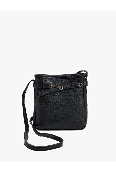 Koton Metal Tokalı Askılı Deri Görünümlü Çapraz Çanta