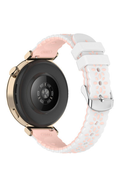 Dexmon Huawei Watch Gt4 - Gt5 - Gt6 41mm Compatible 18mm Flower Pattern Buckl...