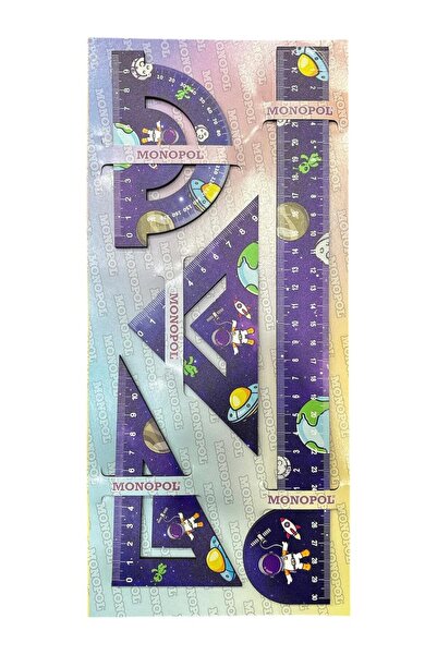 Monopol 4-Piece Wood Ruler Set