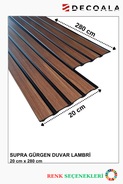 DECOALA Supra Polimer Duvar Lambiri - 20x280 cm Lüks Dekoratif Panel (6 Adet)
