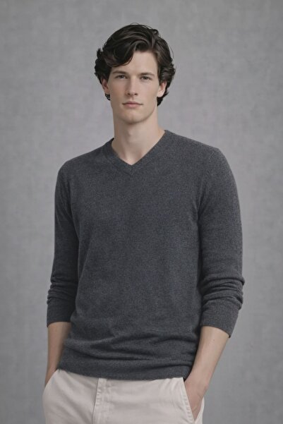 COMBİNE MİCHAİL Pulover tricotat pentru bărbați, de iarnă, largi, cu decolteu...