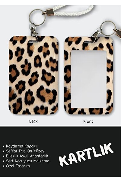 TATA CRAFT Kimlik Kart Tutucu Anahtarlık Sert Pvc Şeffaf Pencereli Kart Korum...