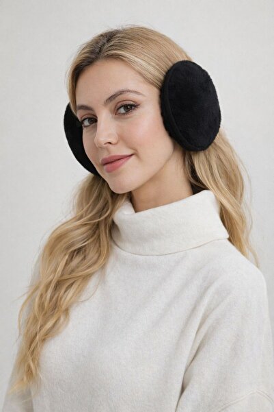 Çeşme Home سماعات أذن من القطيفة باللون الأسود للجنسين |   مدفئ أذن من الفرو ...