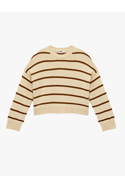 Koton Sheep Wool Blended Long Sleeve Crew Neck Knitwear Sweater