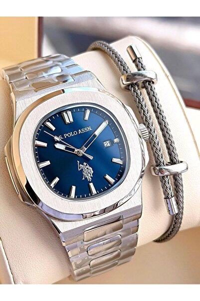 U.S. Polo Assn. U.S.Polo Assn Steel Case and Band 2 Years Warranty 3 Atm Wate...