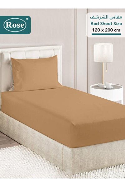 Rose Plain Fitted Sheet & Pillowcase(s) Set, High Quality Microfiber, Single ...
