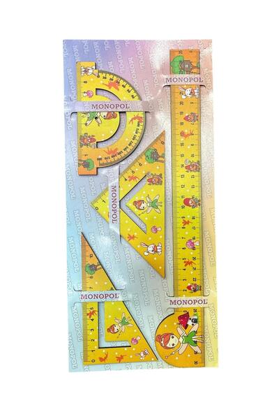 Monopol 4-Piece Wood Ruler Set