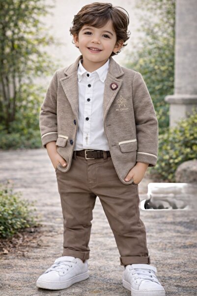 berkMICIRIK Premium Boys' Special Day & Holiday Set 100% Cotton - Shirt Jacke...
