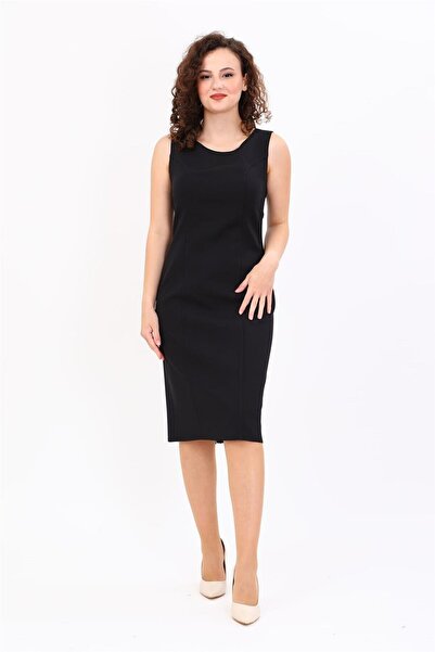 ÖNDER ÖZSOY فستان نسائي أنيق بدون أكمام - أسود