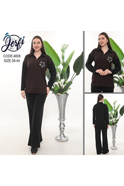 JERFİ طقم ملابس نسائي مزدوج من المودال مقاس كبير