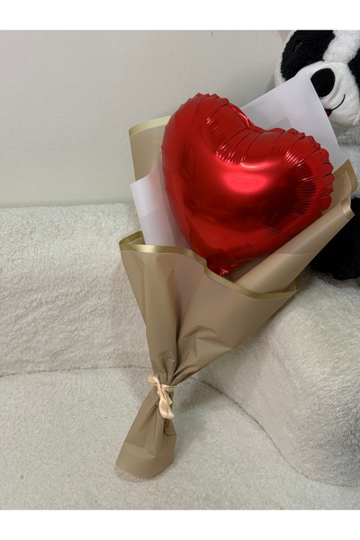 nesshomeeart Kırmızı Balon Buketi Sevgiliye Özel Gün Hediye