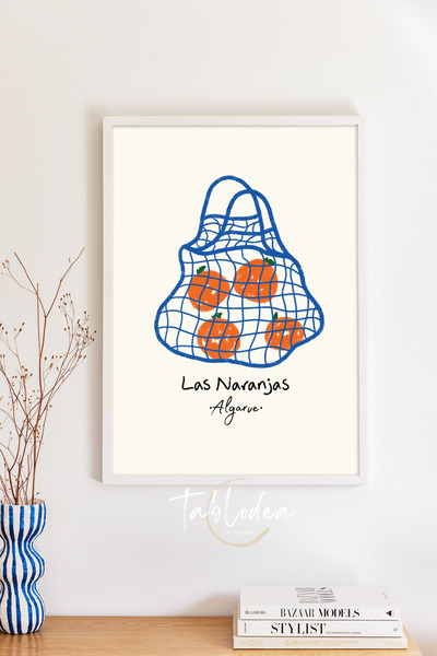 tablodea Poster înrămat cu decor de bucătărie în stil mediteranean, cu model ...