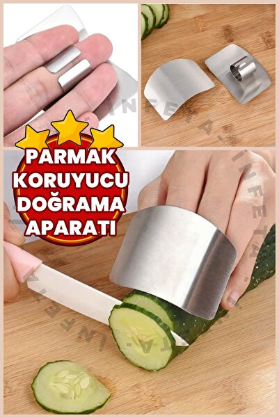 İnfeta Parmak Koruyucu Sebze Doğrama Aparatı-Paslanmaz Parmak El Kesimi Önley...