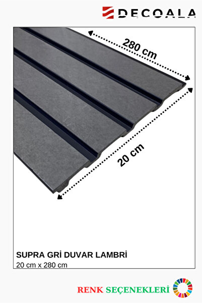 DECOALA Supra Polimer Duvar Lambiri - 20x280 cm Lüks Dekoratif Panel (6 Adet)