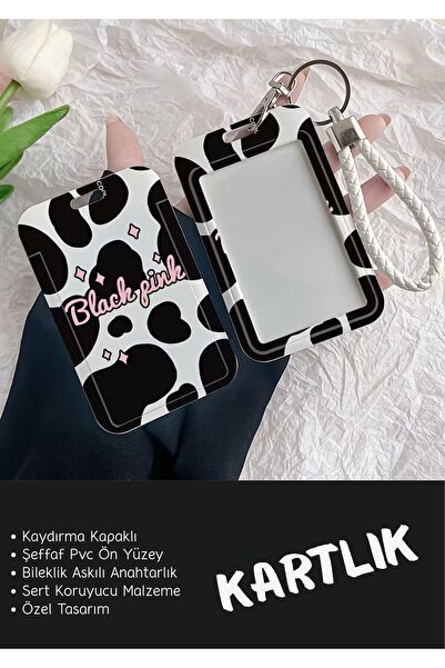 TATA CRAFT Kimlik Kart Tutucu Anahtarlık Sert Pvc Şeffaf Pencereli Kart Korum...