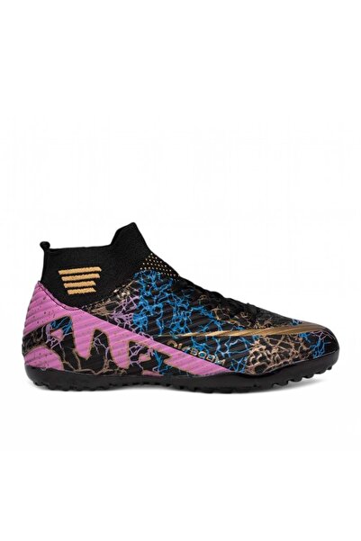 LALİGA 565 Syh-Gold Pattern Boys' Sock Shoes for Football Field
