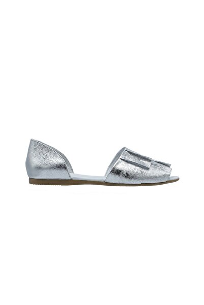 Zaim Kundura Women's Silver Genuine Patent Leather Shoes 505320255-1