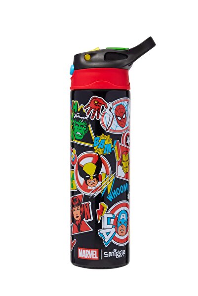 SMIGGLE Marvel Licensed Heat Insulated Stainless Steel Children's Water Bottl...