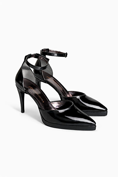 Giydim Gidiyor Туфлі на платформі Sandiya з лакованої шкіри, чорні