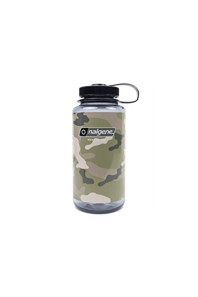 NALGENE Water Bottle Wm Tritan Gray W/Blk Camo 1L 682023-0014
