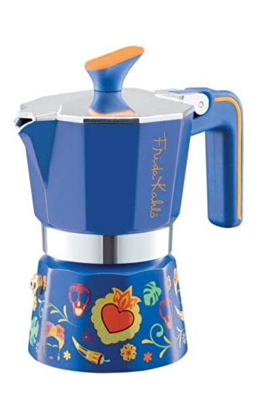 Pedrini FRİDA KAHLO MOKA POT,3 CUP,MAVİ