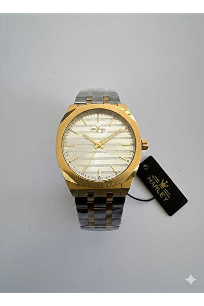 HARLEY A luxury watch with a two-tone design combining gold and silver