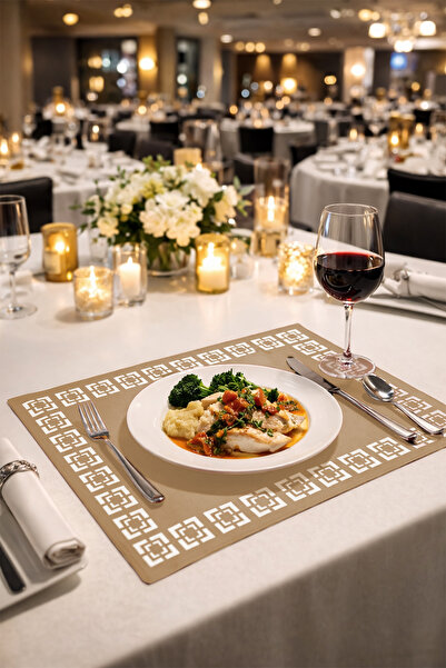 Morika Hotel & Home Textile طقم خدمة أمريكي من الجلد الصناعي مكون من 6 قطع من...