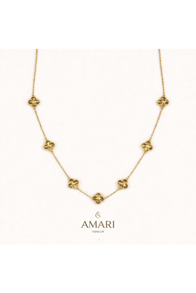 Amari Yonca Taşlı Kolye