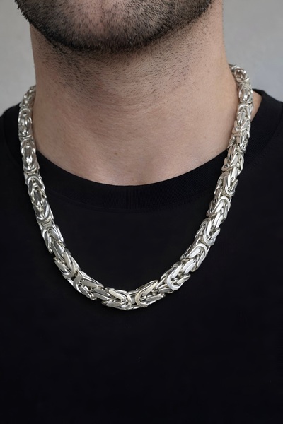 MİRAÇ GÜMÜŞ TAKI ATÖLYEM 925 ayar gümüş kral zincir erkek kolye