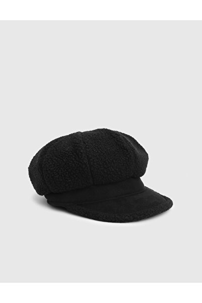 İLVİ Pălărie neagră de pluș Jynee pentru femei