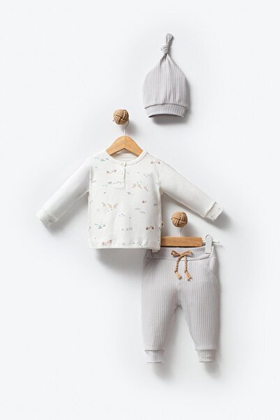 Bubbles 100% Organic Cotton Jungle Pattern Unisex 2-Piece Baby Set