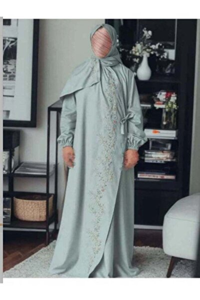 Gerenic سجادة صلاة أنيقة مطرزة مع وشاح مرفق