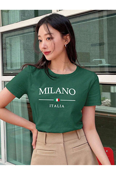 trendypassion Unisex Milano Italy Printed Design Tshirt