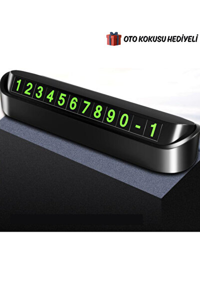 Autowise Fosforlu Oto Araç Numaratörü Torpido Üstü Açılır Kapanır Telefon Num...