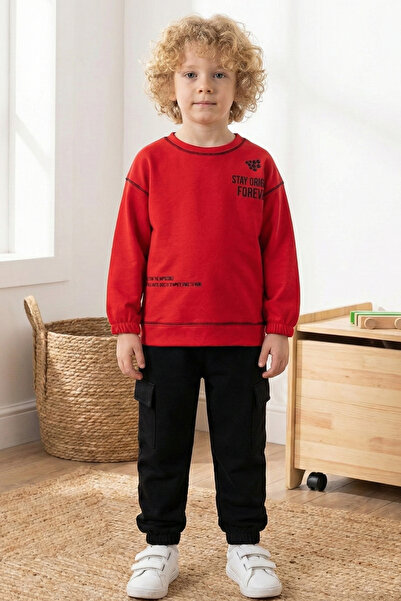 BABY SPORT Boy's Suit Two-Piece Set Fleece-Lined to Printed Years Old, Bottom...