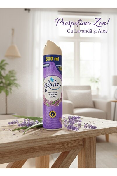 Glade Tranquil Lavender & Aloe Spray Air Freshener, 300 ml