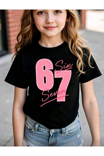 stil x تيشيرت بناتي مطبوع من SIX SEVEN، 67 تصميمًا